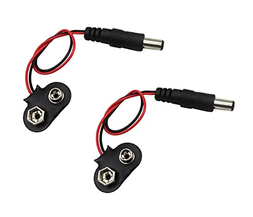 ERH India (Pack of 5) 9V Battery Adapter Snap Connector Clip Lead Wires DC 5.5 * 2.1 mm Jack Clip Power Cable for DIY 9V Battery Clip Socket with DC Plug (B09DKCN5J9) Amazon Price History, Amazon Price Tracker