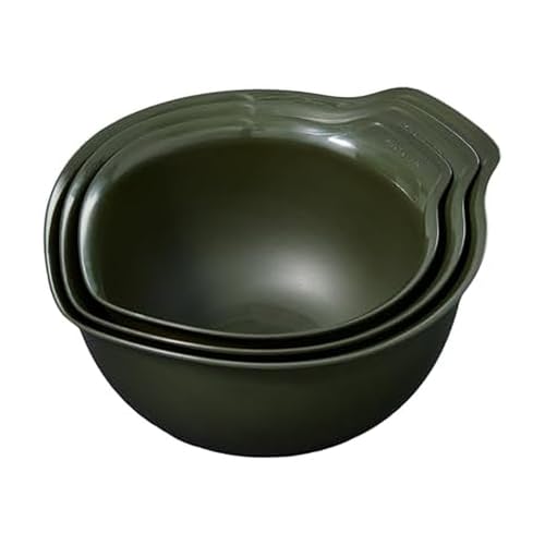 Image of KitchenAid Universal Nesting Plastic Mixing Bowls, Set of 3, 2.5 quart, 3.5 quart, 4.5 quart, Evergreen