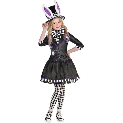 Girl's Dark Mad Hatter Costume | X-Large (14-16) | 1 Pc