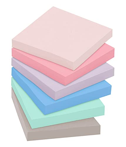 Image of Post-It Notes Recycled Super Sticky Pad - 3 inch x 3 inch, Pack of 12 Pads, Multi Color