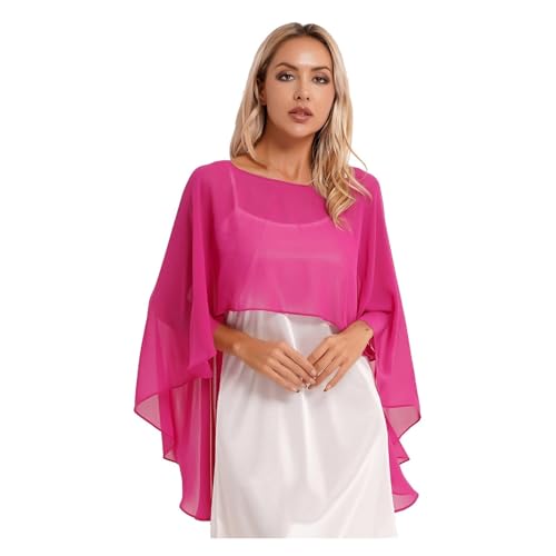 Cape de pull en mousseline de soie pour femme avec ourlet haut-bas fluide