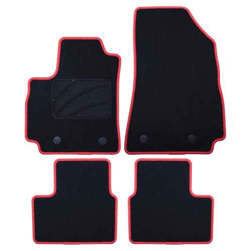 Tapis Renault Arkana sur mesure pour trajets en famille passepoil rouge