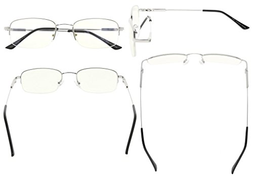 Image of CessBlu Computer Glasses Men Bendable Titanium Reading Eyeglasses Blue Light Filter