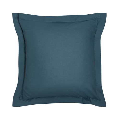 TODAY Taie d'oreiller en Coton Bio Organic - Bleu Paon - 63 X 63 Cm