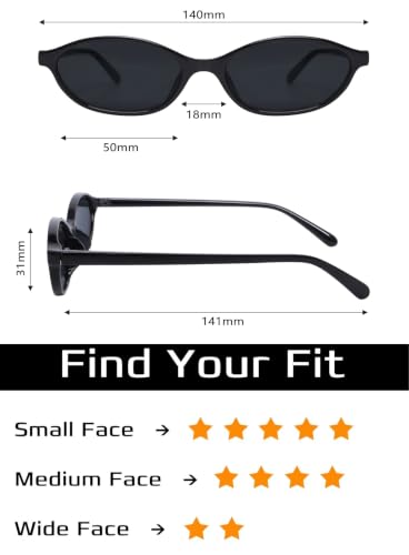 Image of GUVIVI Retro Oval Sunglasses for Women 90s Cat Eye Shades UV protection | 2026 Chic Sunnies Y2K Lightweight Trendy Narrow Sun Glasses Vacation Travel Beach Outfits Must Haves