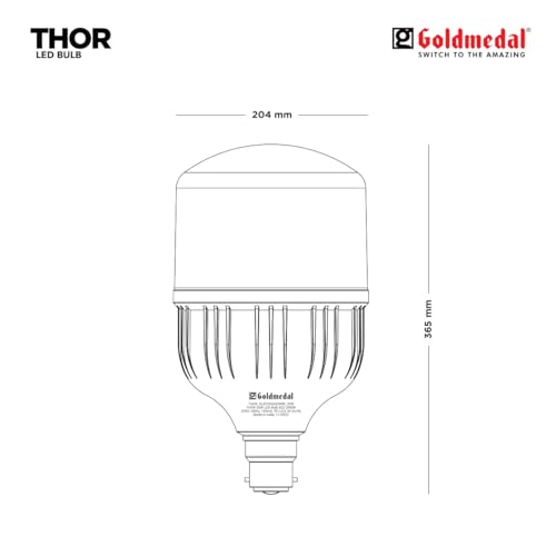 Image of Goldmedal Thor 30W B22 Base LED Bulb For Home & Office | Energy Efficient | 230 Degree Light Coverage | Surge Protection up to 4KV | Rated Life 15000 Hrs |Warm White (3000K)