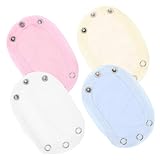 COOLHIYA 4 Piezas Extensor de Bodies para Bebés Algodón Doble Cómodo para con Broches Suave y Transpirable para Verano y Uso Diario
