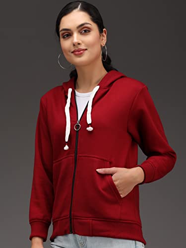 Image of eKools� Women's Fleece Winters Hoodie Sweatshirt Zipper with Pockets (Flee1 Series)