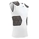 CHAMPRO Tri-Flex Fußball-Kompressionsshirt für Erwachsene, Unisex, mit Polstersystem, weißer Körper, Grauer Einsatz, Größe S