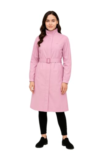 Image of Nephar Women's Waterproof Belted Raincoat with Hood - Lightweight, Breathable, Stylish Long Rain Jacket for Ladies, Travel-Friendly All Weather Coat