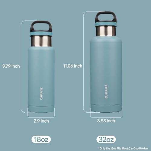 Image of BJPKPK Insulated Water Bottle 32OZ Stainless Steel Water Bottle with Handle Double Walls Vacuum Insulated BPA Free Flask, Light Blue