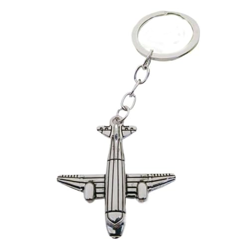 Porte-clés voiture et pendentif avion en métal pour homme et femme