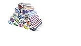 istanbulx Set of 6 Turkish Beach Towel 100% Cotton Prewashed 39x71 Oversized Beach Blanket Highly Ab