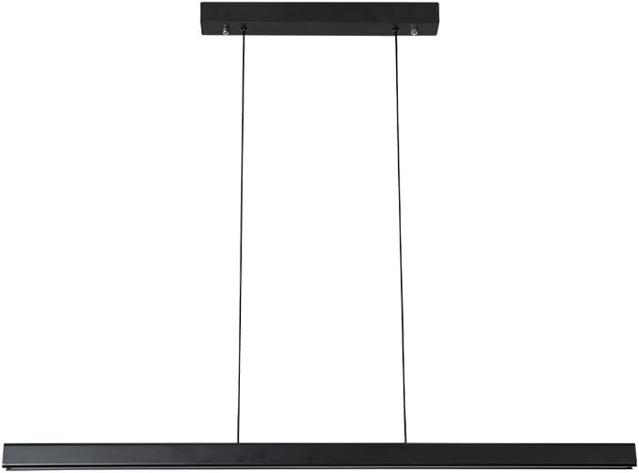 Lustre barre lumineuse LED noire design moderne suspendu pour plafond linéaire
