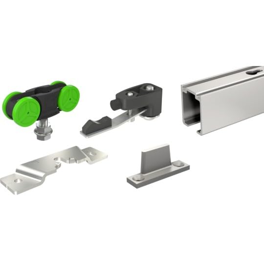 Kit Rail 1.90 m pour Porte Coulissante Suspendue de 40 kg - Made in FRANCE