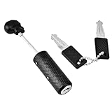 Generic Candado de Combinación de Calavera con Cable de Acero, Candado de Equipaje de Viaje Aprobado por la TSA para Maletas, Mochilas, Seguro de Calavera de Aleación de Zinc (BLACK)