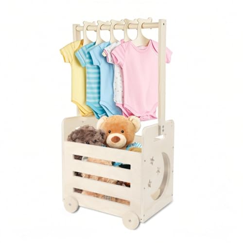 Panier de rangement avec tringle pour organiser la chambre bébé