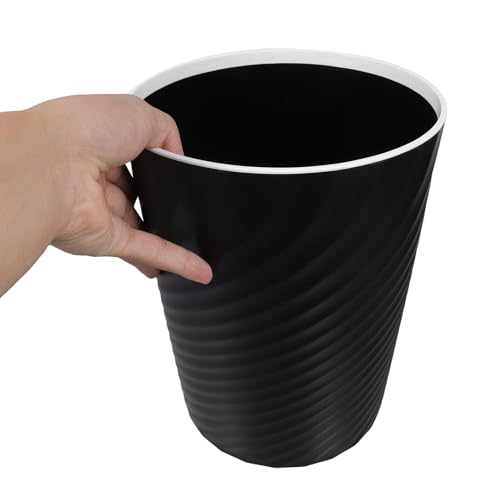 Pequeño bote de basura 8l 2 pzas, sin tapa, patrón a rayas miniatura 3