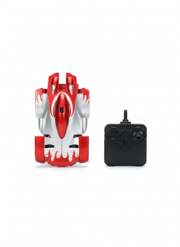 Image of Remote Control Wall Climbing Car for Kids - Gravity Defying RC Stunt Car with LED Lights, 360 Rotating Dual Mode Suction Racing Toy, USB Rechargeable, Birthday Gift for Boys and Girls Ages 8+