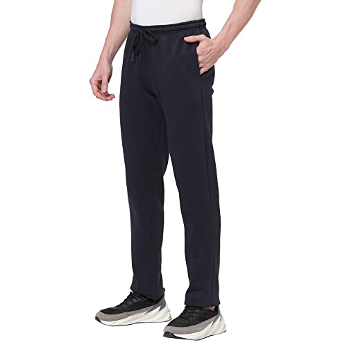 Image of Sweet Dreams Mens Fleece Solid Track Pant Pack of 1 (MP-1501GVCOEO Navy Blue 5XL)