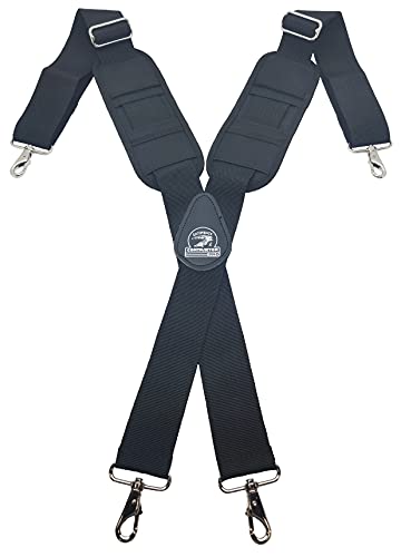 Gatorback B606 Molded Air Channel Suspenders w/Spring Hooks. Extreme Comfort and Support for your Tool belt. Made by Contractor Pro #1