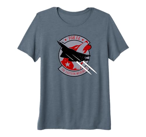 Russian Fighter T-shirt - SU-57 PAK FA (distressed)