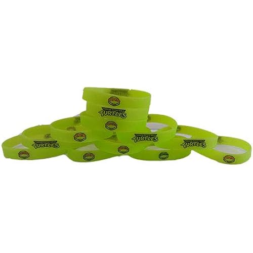 MA Creations Glow in The Dark â€“ Teenage Mutant Ninja Turtles TMNT Inspired Kids Bracelets and Birthday Party Favors (12 Pack)