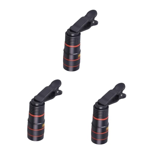 OSALADI 3pcs Smartphone Macro Lens Phone Zoom Macro Lens Cell Phone Lens Cell Phone Monocular Lens Mobile Telescope Phone Magnifying Lens Monoscope Telephoto Lens Spectacle Lenses Mini