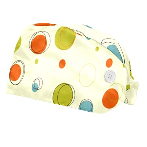Casquettes de travail respirantes JDEZ anti-transpiration avec un motif de cercles