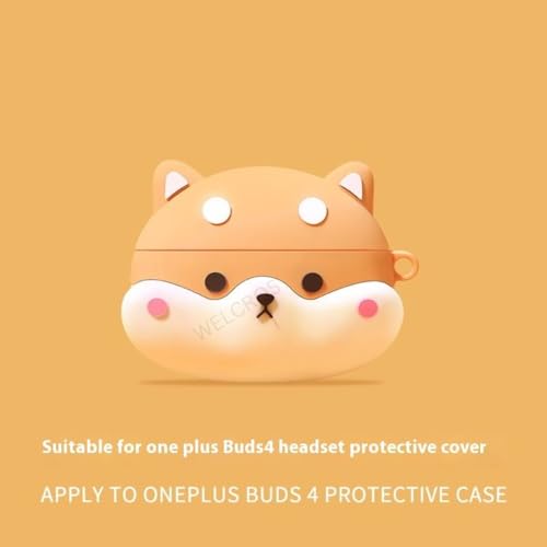 Image of WELCROS Soft Silicone Protective Case Cover for OnePlus Buds 4 (Shiba Dog Style)