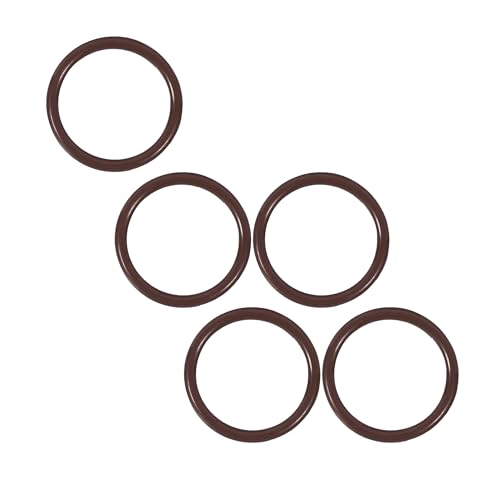 Ofowin 5個 Oリング フッ素 ゴム 28mm x 23mm x 2.5mm ブラウン オーリング 23mmの内径 28mmの外径 2.5mm幅 円形 シール ガスケッ ト耐熱 耐油 耐燃料油 耐酸 防水 耐摩耗性 車 エアコン 各種機器のガスケット