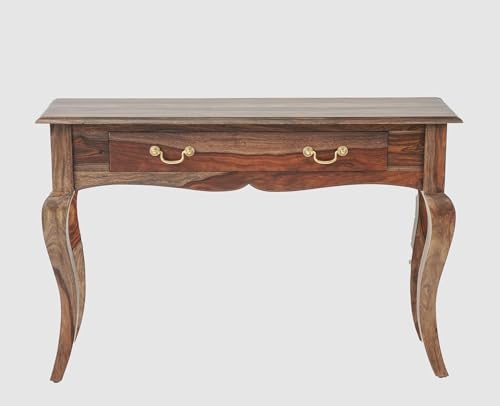 Image of Solid Sheesham Wood Console Table for Living Room Furniture | Hallway Enteryway Console for Home and Office | (Natural Brown Finish-03)