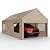 JAMFLY Carport, 12x20 ft Heavy Duty Carport Canopy with Roll-up Windows, Portable Garage with Removable Sidewalls & Doors, Car Canopy with All-Season Tarp for Car, Truck, Boat