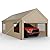 JAMFLY Carport, 12x20 ft Heavy Duty Carport Canopy with Roll-up Windows, Portable Garage with Removable Sidewalls & Doors, Car Canopy with All-Season Tarp for Car, Truck, Boat