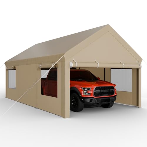 Carport Canopy 12x20 Heavy Duty AMERLIFE Carport 12x12 Portable