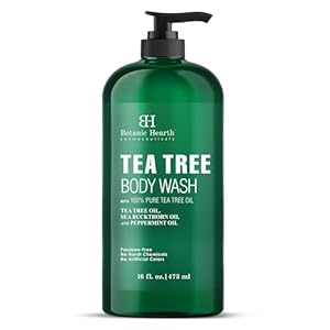 Botanic Hearth Tea Tree Body Wash Helps Nail Conditions Athletes Foot Ringworms Jock Itch & Body Odor Soothes Itching & Promotes Healthy Skin and Feet Naturally Scented 16fl oz