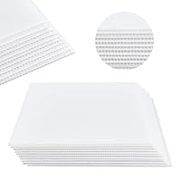 NBEADS 10 Bögen Wellplastik-Platten, 40.2x30.2cm Leere Hof-Rasen-Schilder 4mm Dickes Rechteck Wellpappe Schild Plastik Riffelbleche für Werbetafeln Modellbau und DIY-Basteleien, Weiß