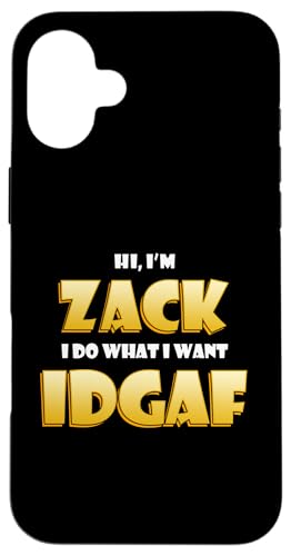 Zack Costume IDGAF Funny Meme Halloween Costume For Zachary �X�}�z�P�[�X iPhone 16 Plus �p