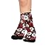 susiyo Whimsical Soft Rose Daisy Print Hiking Socks Boy Girls - Cushioned Crew Socks for Kids Soft, Breathable & Seamless Toe for All-Day Comfort