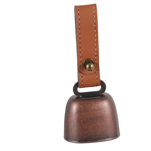 WOONEKY Campana Metálica Vintage para Camping con Sonido y Función Antiosos Colgante Ligera y Práctica para Mascotas Ganado y Senderismo al Aire