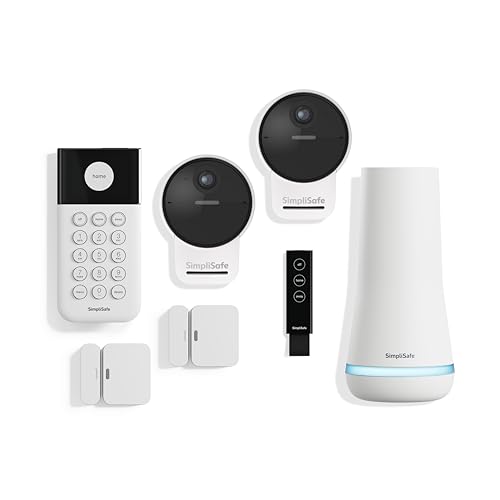 SimpliSafe 7 Piece Wireless Outdoor Camera Home Security System – Optional 24/7 Professional Monitoring – No Contract – Compatible with Alexa and Google Assistant