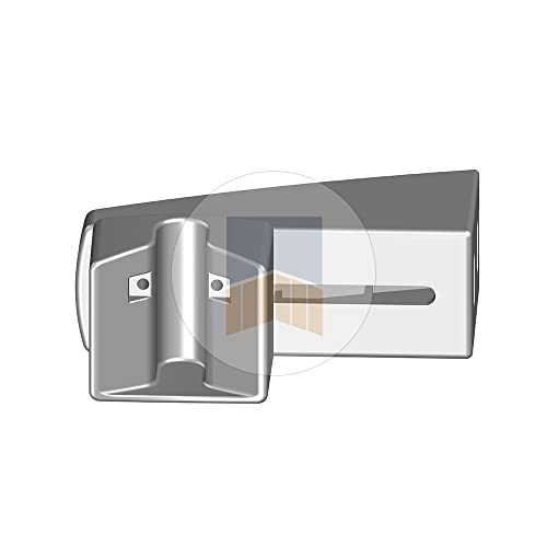 Boîtier V de réception en applique en Aluminium pour serrure de portail coulissant motorisé. - Blanc Ral 9016