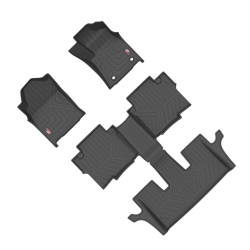 Image of GFX After-Market Premium Life Long Car Floor Mat (8 Seater) Compatible with Innova (2009-2015) Onwards Manual (Black)