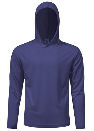 Image of 5 Pack Men's UPF 50+ Sun Protection Hoodie Shirts Long Sleeve Shirts Quick Dry Lightweight for Running Workout Hiking Fishing