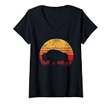 Photo Gallery donna vintage bisonte parco nazionale di buffalo yellowstone maglietta con collo a v Photo Gallery donna vintage bisonte parco nazionale di buffalo yellowstone maglietta con collo a v