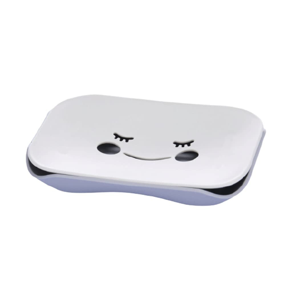 soap box holder, Soap Dish Holder,SoapTray,Self-Draining Creative Cute, Multifunctional Drain with Hollow design(Type F)