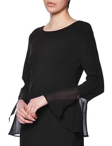 Calvin Klein Women's Chiffon Bell Sleeve Sheath Dress3