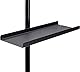 K&M 12215 Noten- und Instrumentenablage Schwarz strukturiert, Stahl, 36,8 cm x 12,6 x 1,9 cm Fläche, anklemmbar bis ø 3 cm