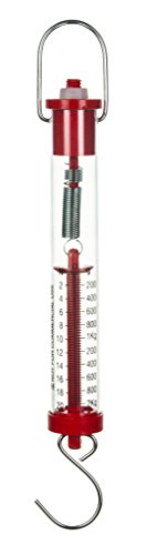 Eisco Labs Acrylic Tubular Spring Scale (Dynamometer) 20N/2kg Capacity - Pull Scale, Force Meter