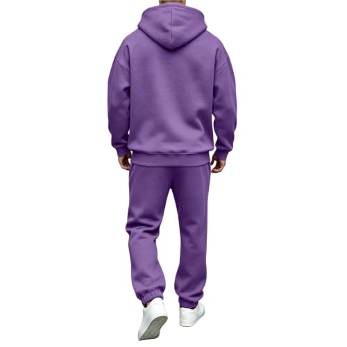 Mens Sweatsuits 2 Piece Set Oversized Ligh Weight Training Jogging Suits - image 7